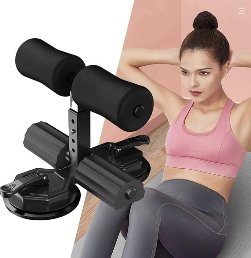 Fluxy™ Core-Station | Portable Sit-Up Bar for Floor – Strong Suction Home Gym Equipment for Abs Workout, Tummy Trimmer & Core Training