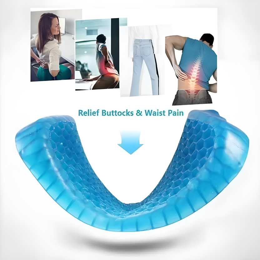 Fluxy™ Back Pain Gel Orthopedic Seat Cushion