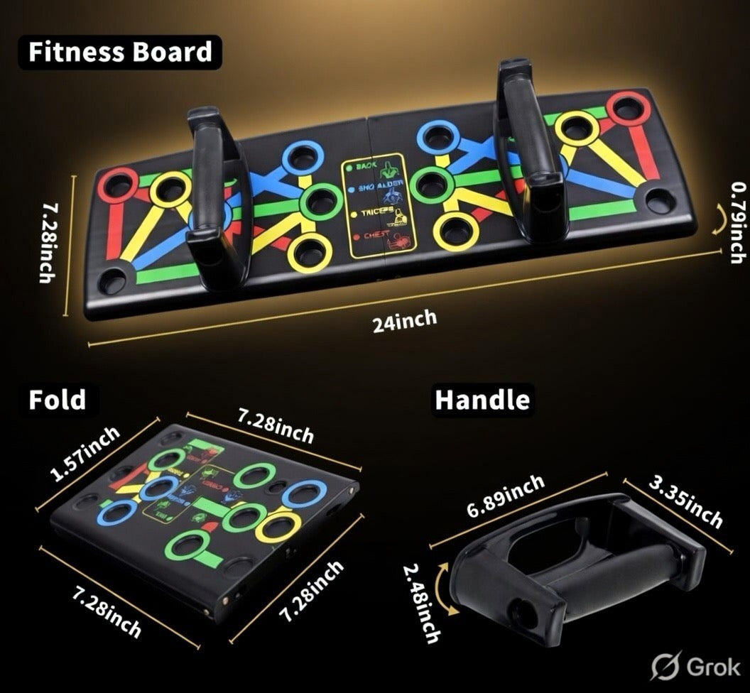 Fluxy™ 9-in-1 Pro-Elite Color-Coded Push-Up System